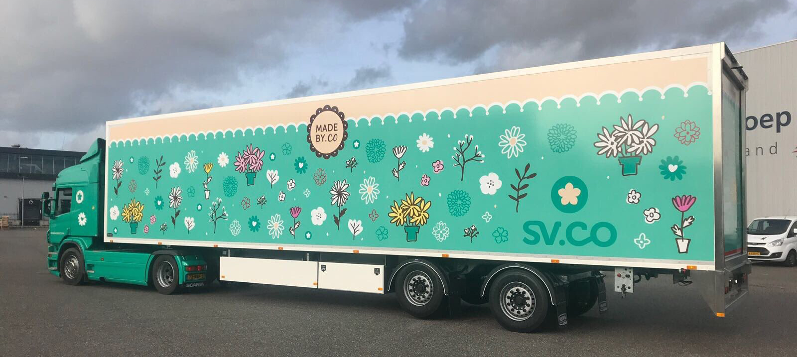 Patroon, design, dessin, huisstijl, illustraties, Mangoa, SVCO, De Lier, Westland, ontwerp, vrachtwagen